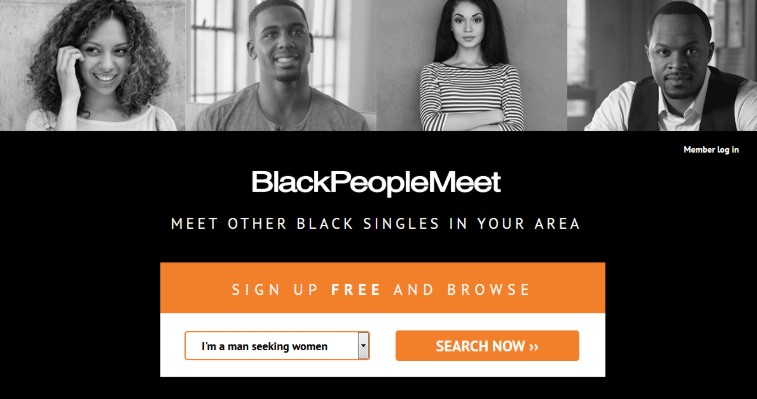 BlackPeopleMeet main page