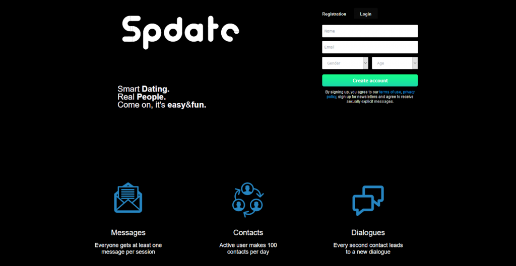 SPdate main page