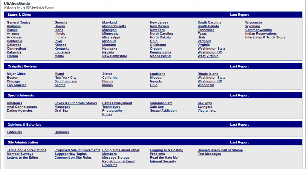 Usa Sex Guide Info